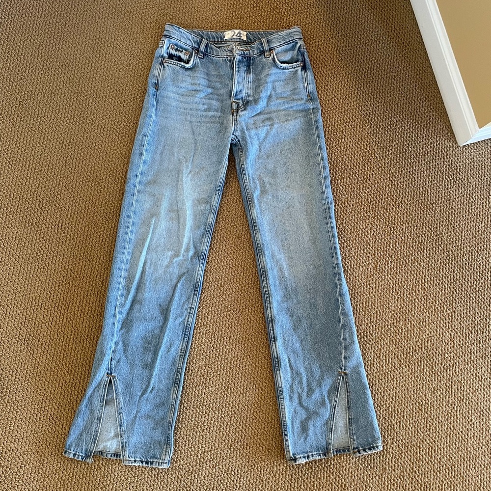 Free People flare Jean w/ slit